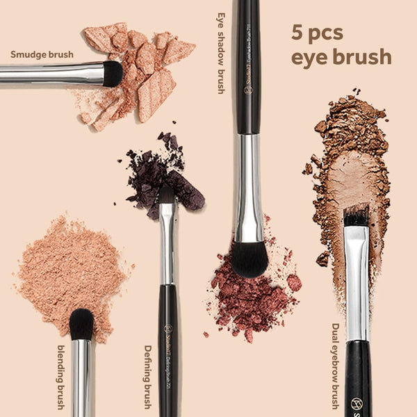 STUDIO17 - Eye Makeup Brush Set - Sada 5 štětců na líčení očí a obočí