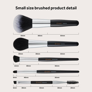 STUDIO17 - Portable Makeup Brush Set - Cestovní sada 5 štětců na líčení obličeje, očí a obočí