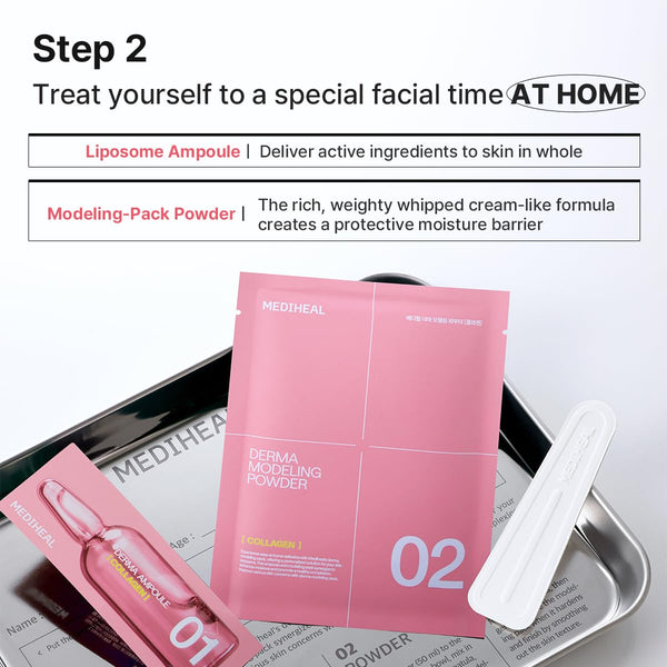 Collagen Derma Modeling Double Pack - Zpevňující alginátová maska s kolagenem (2ml + 28g)*2
