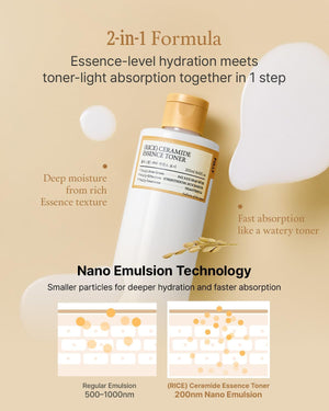 FULLY - Rice Ceramide Essence Toner - Hydratační esenciální toner s rýží pro posílení kožní bariéry