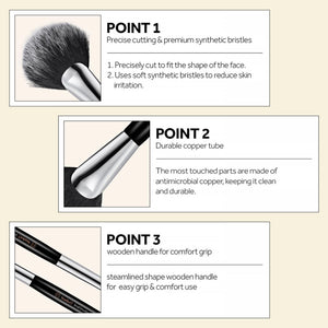 STUDIO17 - Velvet Powder Brush 423 - Velký štětec na pudr