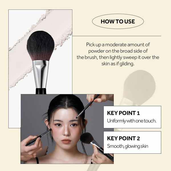 STUDIO17 - Velvet Powder Brush 423 - Velký štětec na pudr