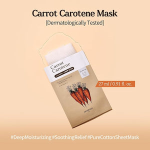 Carrot Carotene Mask - Zklidňující a hydratační textilní maska s beta-karotenem 1ks