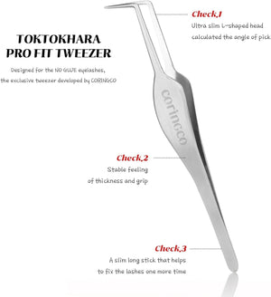 CORINGCO - Toktok-Hara Pro Fit Tweezer - Precizní pinzeta na umělé řasy