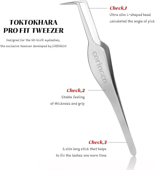 CORINGCO - Toktok-Hara Pro Fit Tweezer - Precizní pinzeta na umělé řasy