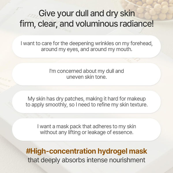 Bean Collagen Hydrogel Mask - Vyživující hydrogelová maska 1ks