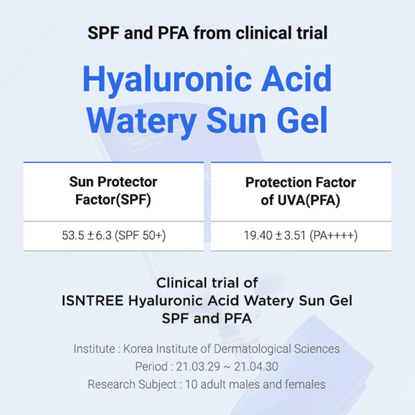 Hyaluronic Acid Watery Sun Gel SPF 50+/PA++++ - Lehký sluneční gelový krém 50ml