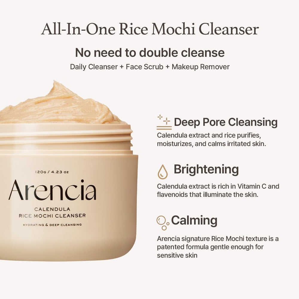 Calendula Rice Mochi Cleanser - Zklidňující čisticí pěnový krém 120g