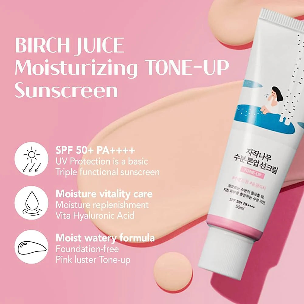 Birch Moisturizing Tone Up Sunscreen SPF50+ PA++++ - Tónovací krém s SPF 50ml