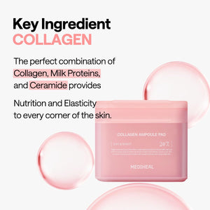 Collagen Ampoule Pad - Zpevňující tonizační polštářky s kolagenem 100ks/150ml