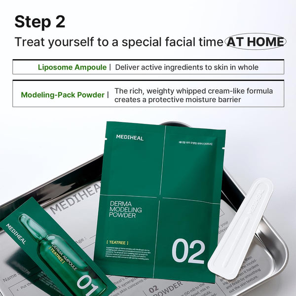 Teatree Calming Derma Modeling Double Pack - Zklidňující alginátová maska s tea tree (2ml + 28g)*2