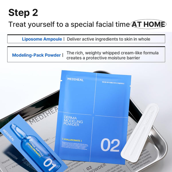 Hyaluronate Moisture Derma Modeling Double Pack – Hydratační alginátová maska s kyselinou hyaluronovou (2ml + 28g)*2