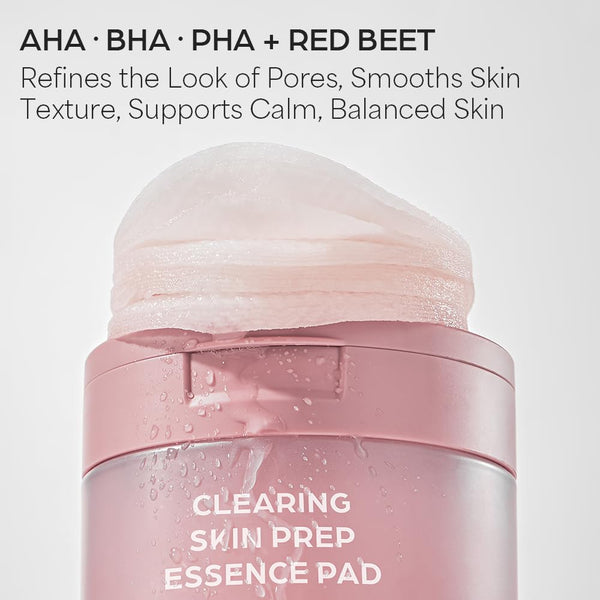 House of Hur - Clearing Skin Prep Essence Pad - Jemné exfoliační polštářky s AHA, BHA a PHA kyselinami pro čistší póry a hladší pleť