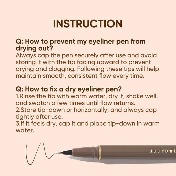 Judydoll - Slim Liquid Eyeliner - Ultratenká tekutá oční linka