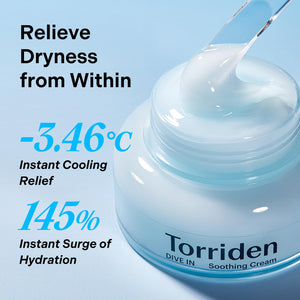 Torriden - Dive-in Low Molecular Hyaluronic Acid Soothing Cream - Zklidňující hydratační krém 100ml