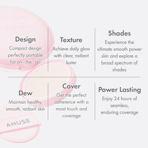 amuse - Dew Power Vegan Cushion - Hydratační cushion make-up