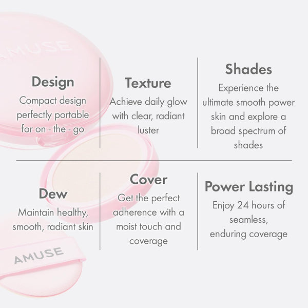 amuse - Dew Power Vegan Cushion - Hydratační cushion make-up