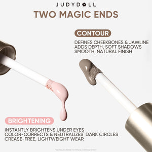 Judydoll - Liquid Highlighter & Contour Duo - Tekutý rozjasňovač a konturovací přípravek 2 v 1