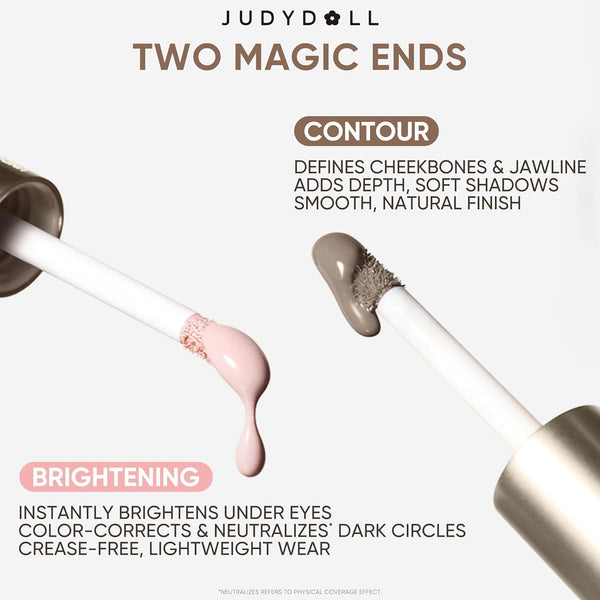 Judydoll - Liquid Highlighter & Contour Duo - Tekutý rozjasňovač a konturovací přípravek 2 v 1