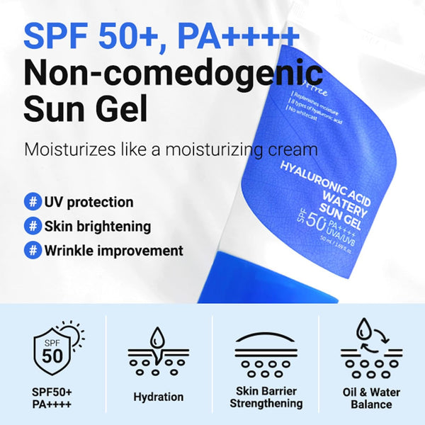 Hyaluronic Acid Watery Sun Gel SPF 50+/PA++++ - Lehký sluneční gelový krém 50ml