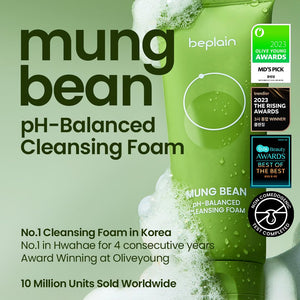 beplain - Mung Bean pH-Balanced Cleansing Foam - Jemná čisticí pěna, která nevysušuje