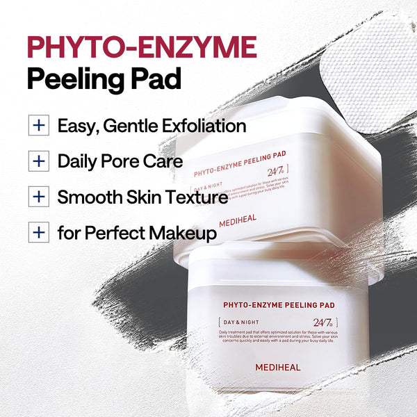Phyto-enzyme Peeling Pad - Exfoliační tonizační polštářky s papájovým enzymem a LHA 90ks/150ml