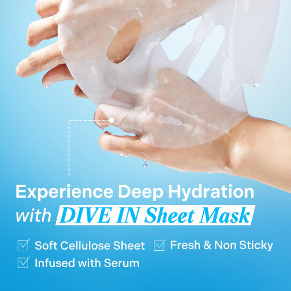 Dive-In Low Molecular Hyaluronic Acid Mask Pack - Intenzivně hydratační plátýnková maska