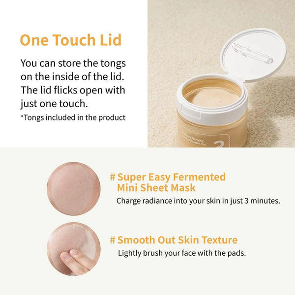 No.3 Radiance Glowing Jumbo Essence Pads - Rozjasňující pleťové tamponky s esencí 70ks/1ř0ml