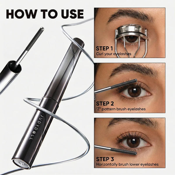 Judydoll - 3D Curling Iron Mascara - Voděodolná řasenka s kovovým kartáčkem