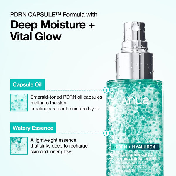 Anua - PDRN Hyaluronic Acid Hydrating Capsule Mist - Hydratační sprej na obličej s PDRN kapslemi