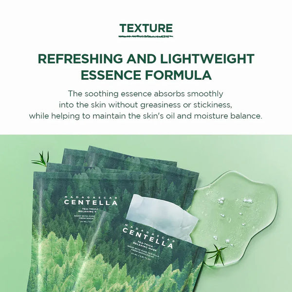 Tea-Trica Relaxing Mask - Zklidňující plátýnková maska pro problematickou pleť 24 ml