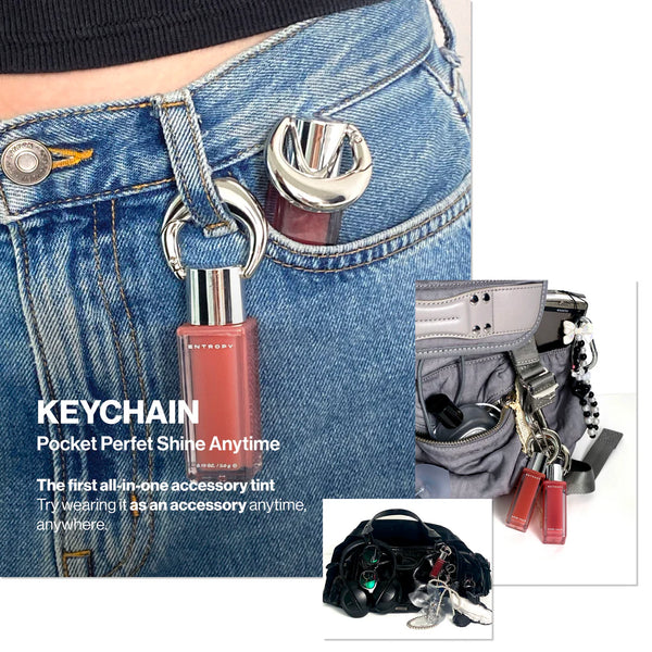 Charm Tint Glossy Gel - Lesklý tint na rty a tváře s přívěskem na klíče