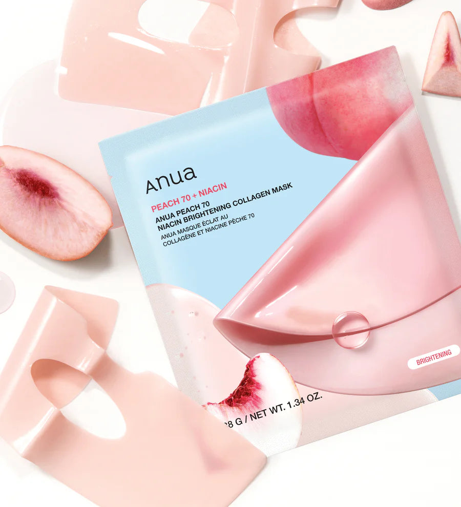 Peach 70 Niacin Brightening Collagen Mask - Rozjasňující hydrogelová maska 38 g