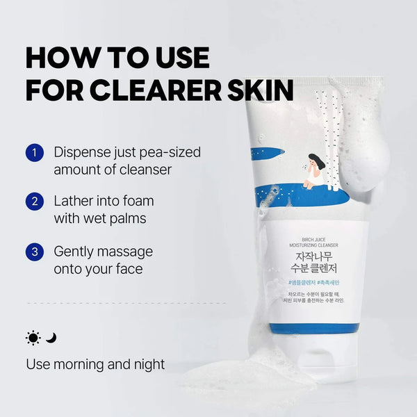 ROUND LAB - Birch Juice Moisturizing Cleanser - Jemný hydratační čisticí gel s březovou mízou 150 ml