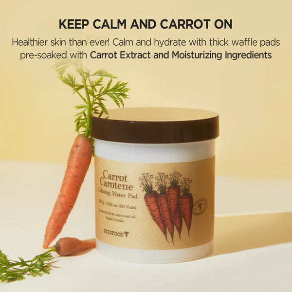 Carrot Carotene Calming Water Pad - Hydratační a zklidňující tonizační polštářky 60ks/250g