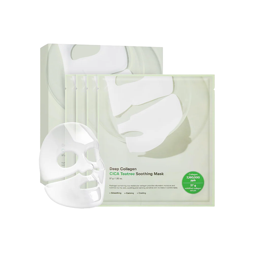 Deep Collagen Cica Teatree Soothing Mask - Zklidňující hydrogelová maska 37g
