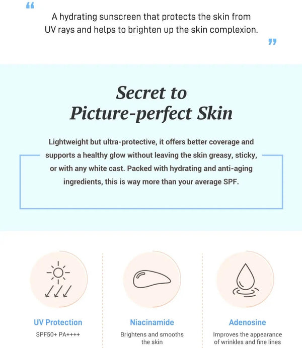 Birch Moisturizing Tone Up Sunscreen SPF50+ PA++++ - Tónovací krém s SPF 50ml
