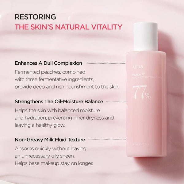 Peach 77 Niacin Conditioning Milk - Hydratační mléko s výtažkem z broskví 150ml