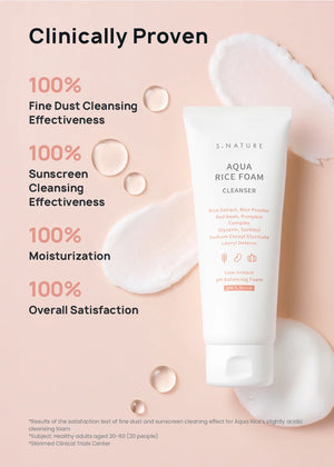 S.NATURE - Aqua Rice Foam Cleanser - Jemná čisticí pěna s rýžovým extraktem
