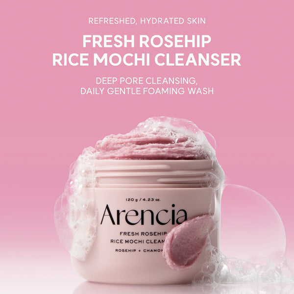 Arencia - Fresh Rosehip Rice Mochi Cleanser - Jemná čisticí pasta pro citlivou a suchou pleť