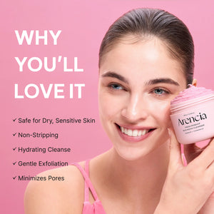 Arencia - Fresh Rosehip Rice Mochi Cleanser - Jemná čisticí pasta pro citlivou a suchou pleť