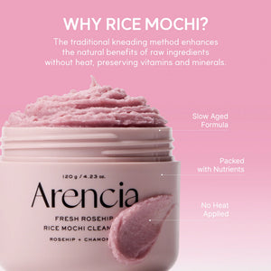 Arencia - Fresh Rosehip Rice Mochi Cleanser - Jemná čisticí pasta pro citlivou a suchou pleť