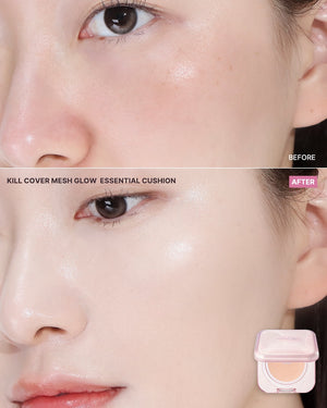 Kill Cover Mesh Glow Essential Cushion - Hydratační make-up v houbičce (+ náhradní náplň)