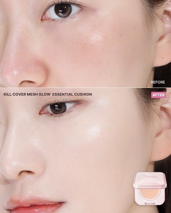 Kill Cover Mesh Glow Essential Cushion - Hydratační make-up v houbičce (+ náhradní náplň)