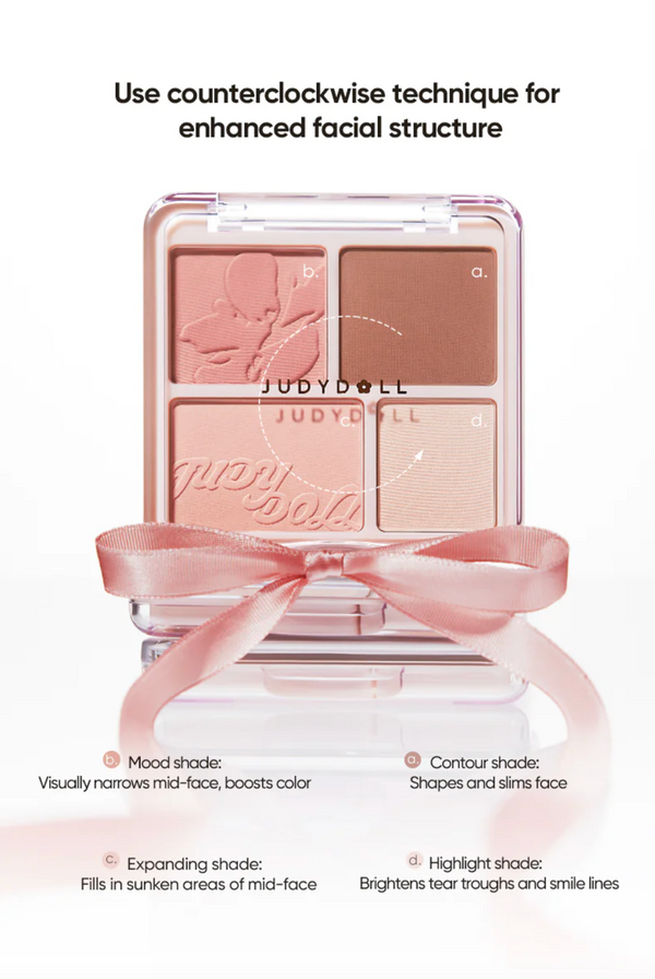 2 in 1 Blush Highlight Palette - Paletka tvářenek a rozjasňovače 9g