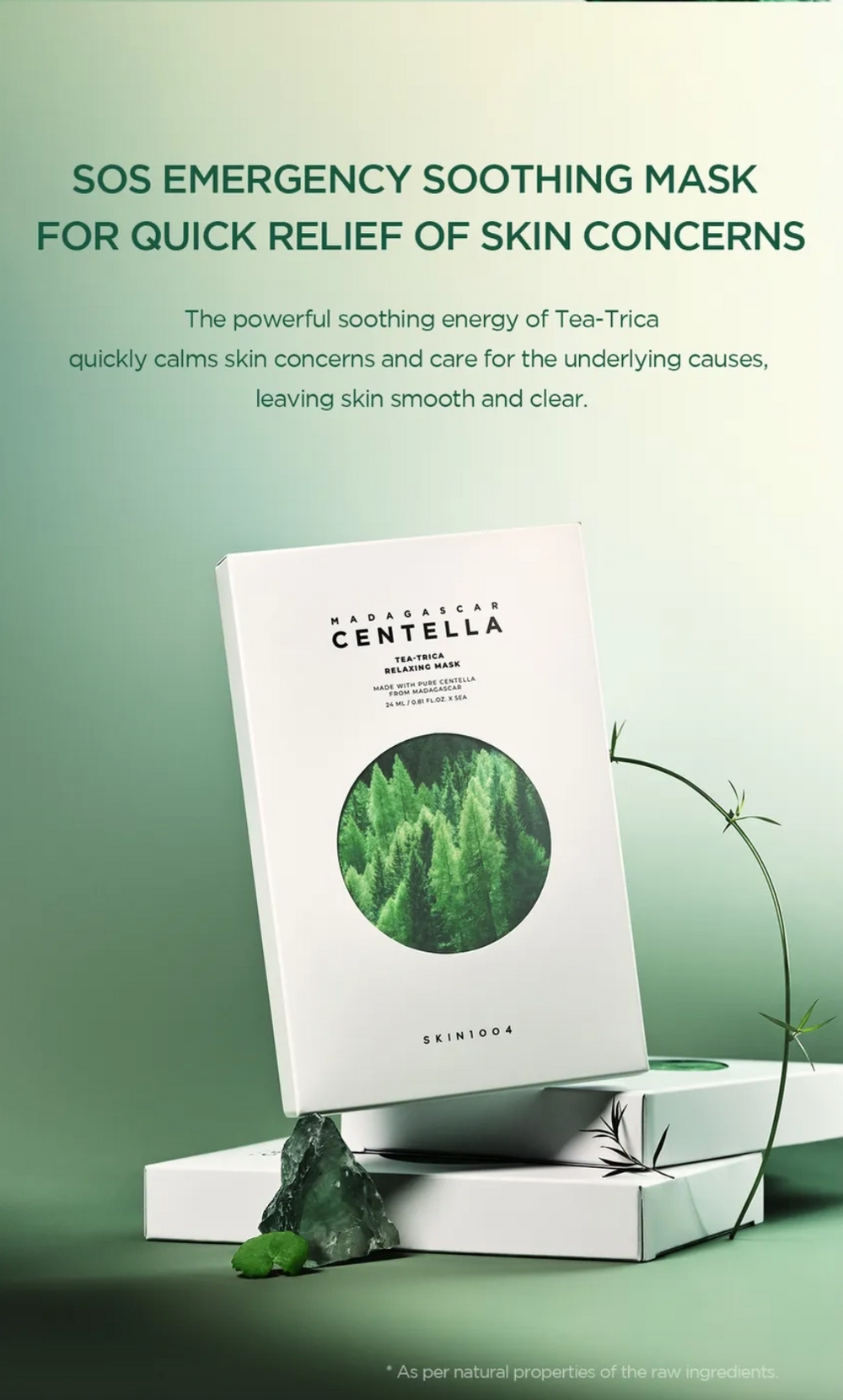 Tea-Trica Relaxing Mask - Zklidňující plátýnková maska pro problematickou pleť 24 ml