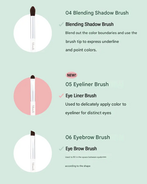 Eye Make Up Brush Kit (6 types) - Sada 6 štětců na oči