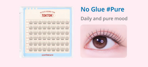 CORINGCO - Toktok Hara Eyelash No Glue - Pure - Hypoalergenní samolepicí umělé řasy