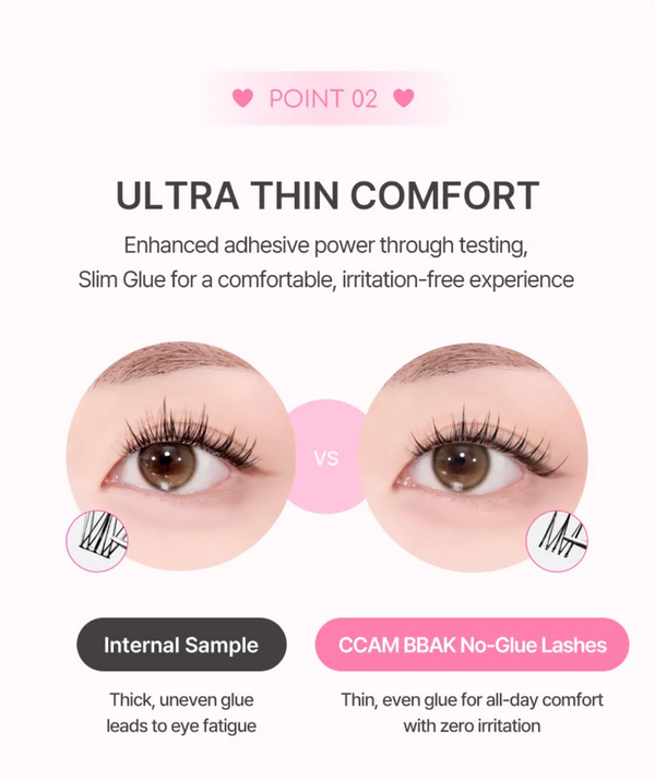 ccam bbak - No Glue Lash - Sherbet - Hypoalergenní samolepicí trsové řasy