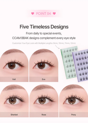 ccam bbak - No Glue Lash - Sherbet - Hypoalergenní samolepicí trsové řasy